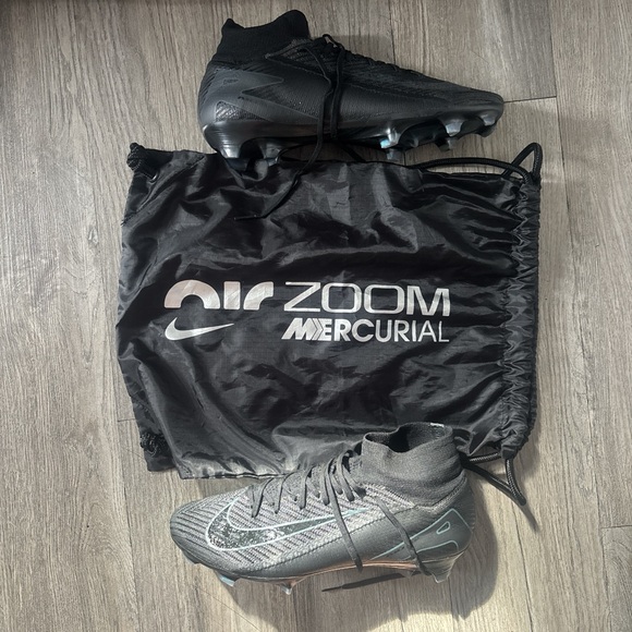 Nike Zoom Mercurial Black Soccer Cleats - Picture 1 of 7